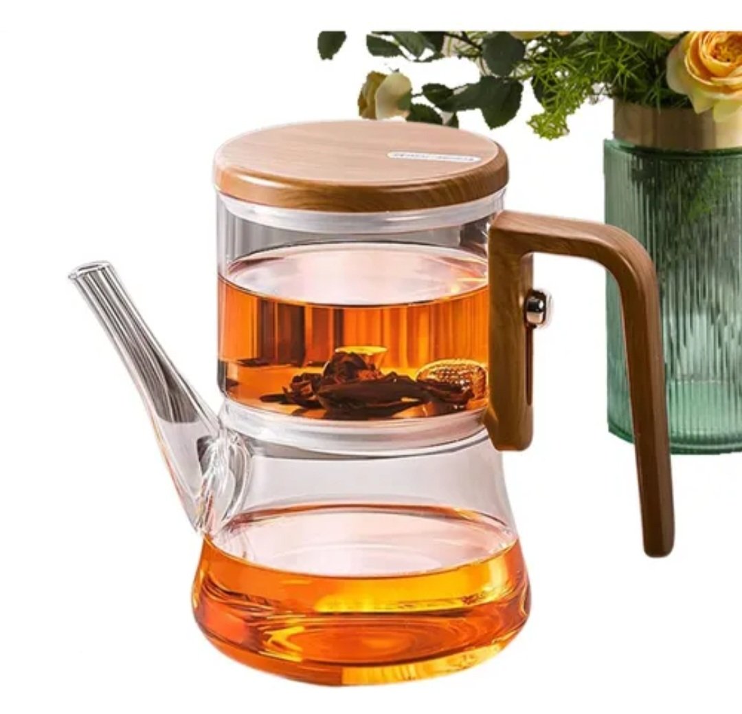 Tetera de Vidrio con Filtro Magnético - Separación con un Click