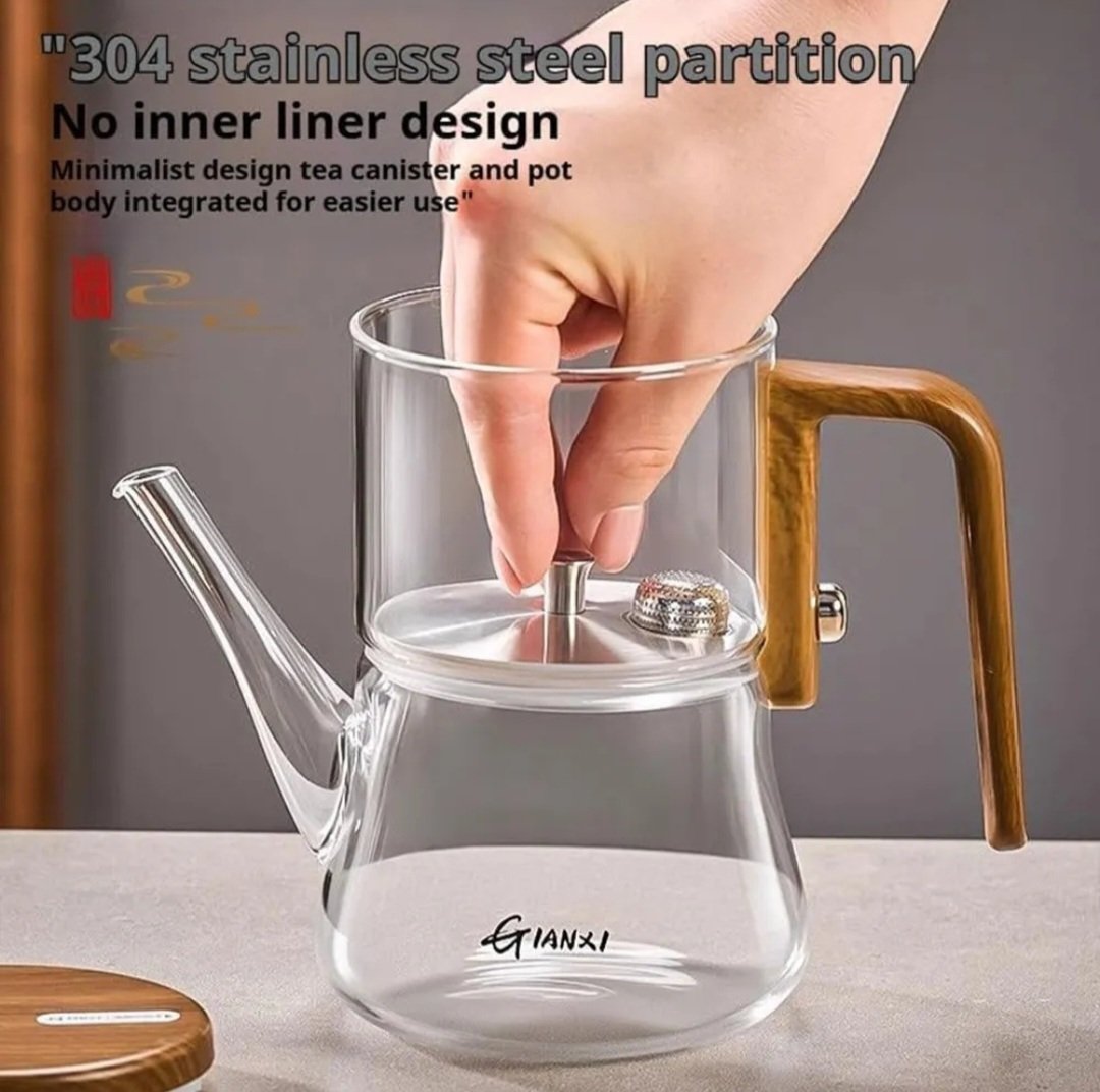 Tetera de Vidrio con Filtro Magnético - Separación con un Click - Imagen 5